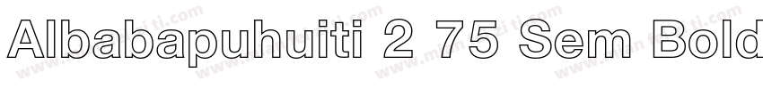 Albabapuhuiti 2 75 Sem Bold字体转换